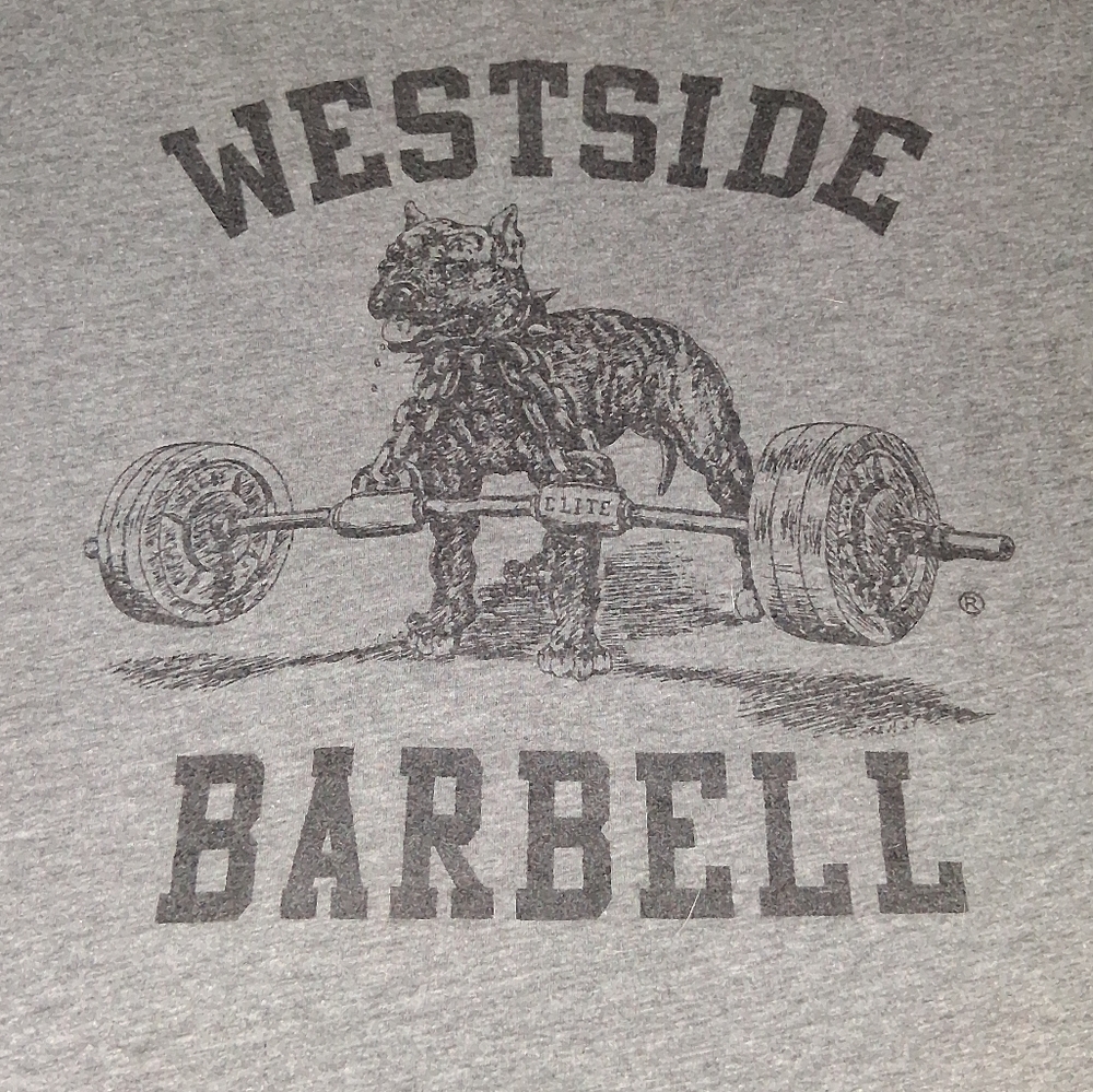 Westside Barbell Gray Shirt Workout Gym Lifting Tee